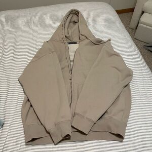Brandy Melville Tan Zip Up Hoodie